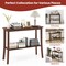 Costway 2-tier Console Entryway Table Wooden Sofa Behind Couch Table 38&#x27;&#x27; x 14&#x27;&#x27; x 30&#x27;&#x27;